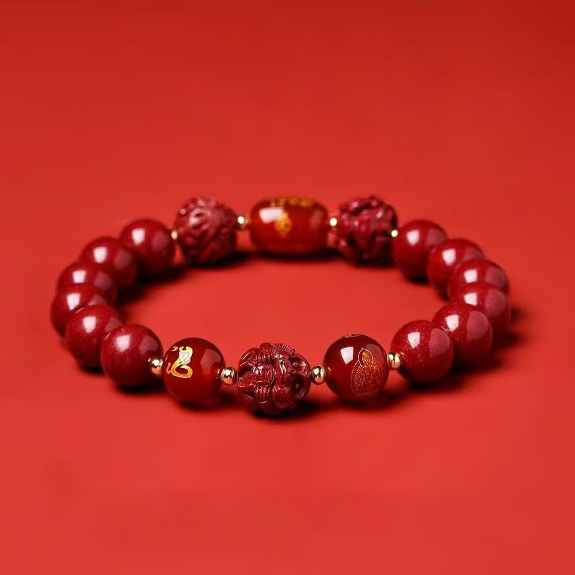 Feng Shui Vermilion,Natural Crystal,Onyx Original Design Bracelet - Wealth Attraction& Good Luck Attraction