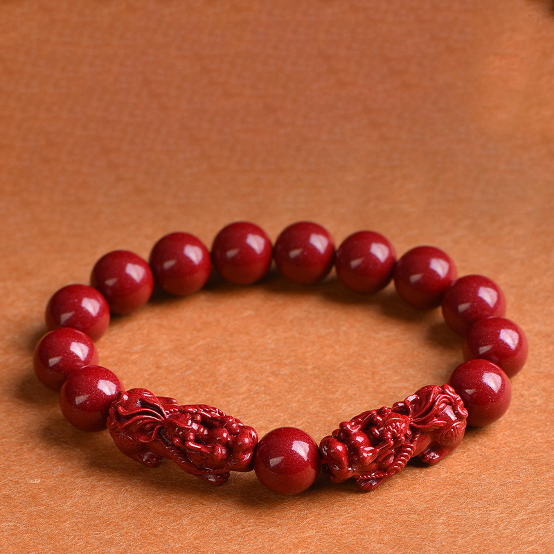 Zodiac Year PI Xiu Vermilion Bracelet - Wealth Attraction & Good Luck Attraction