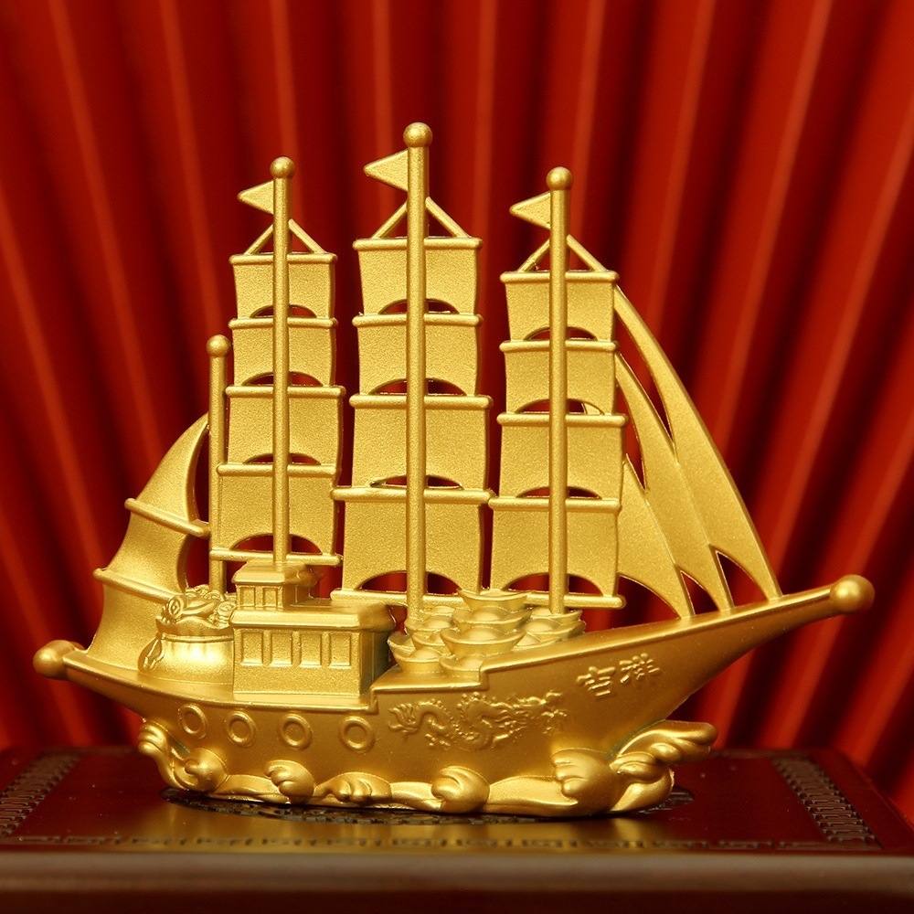Golden Dragon Boat Altar