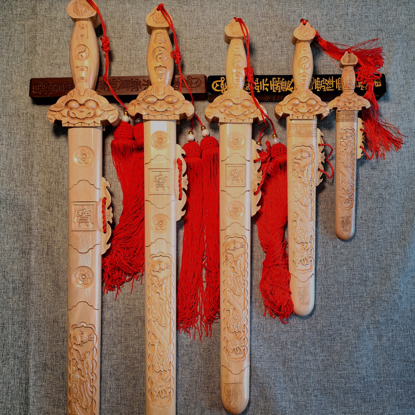 Sacred Celestial Master Sword - Hand-Carved Yin Yang Energy & Home Protection