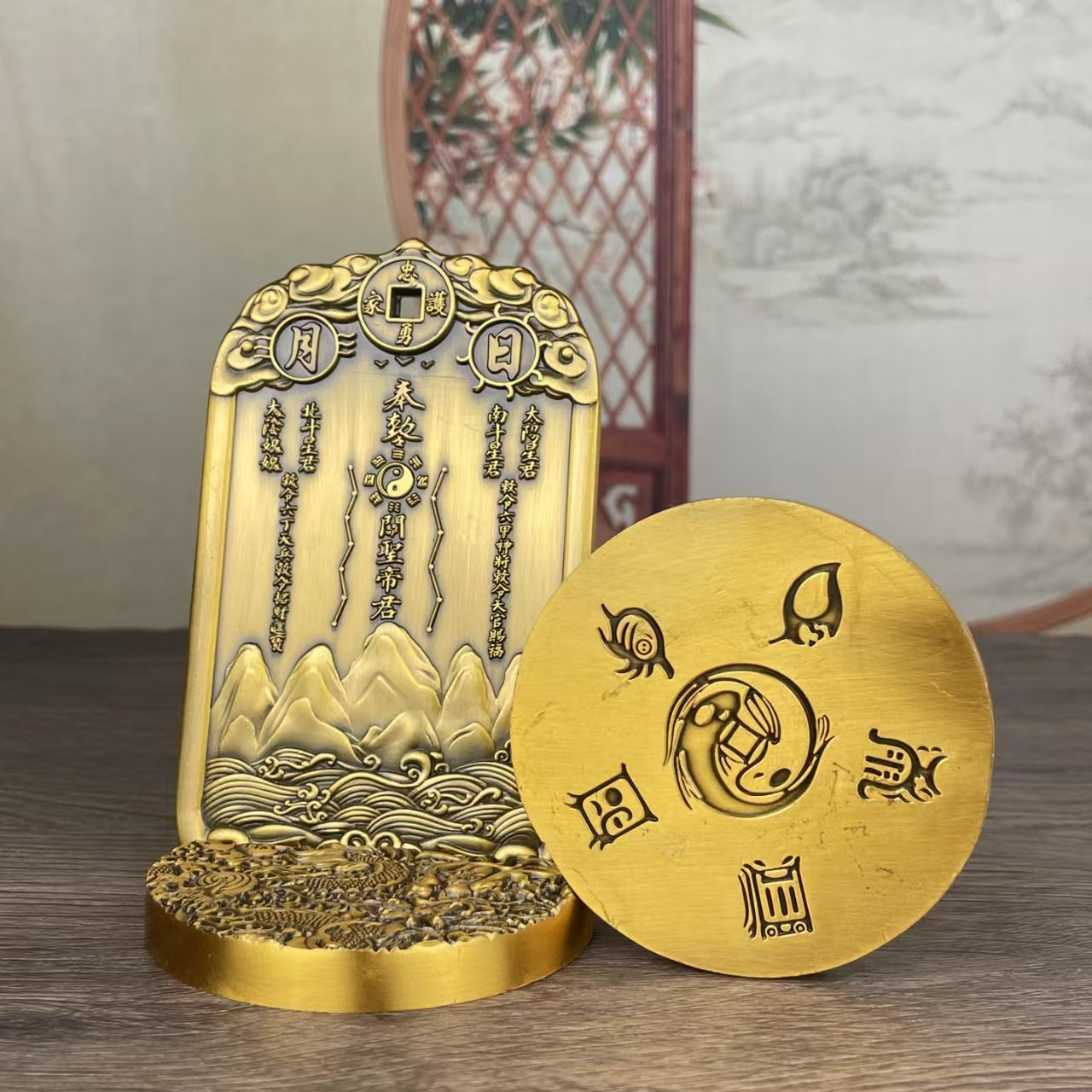 Sacred Five Prosperity Deities Set - Taoist Wealth Altar Decor for Career & Fortune