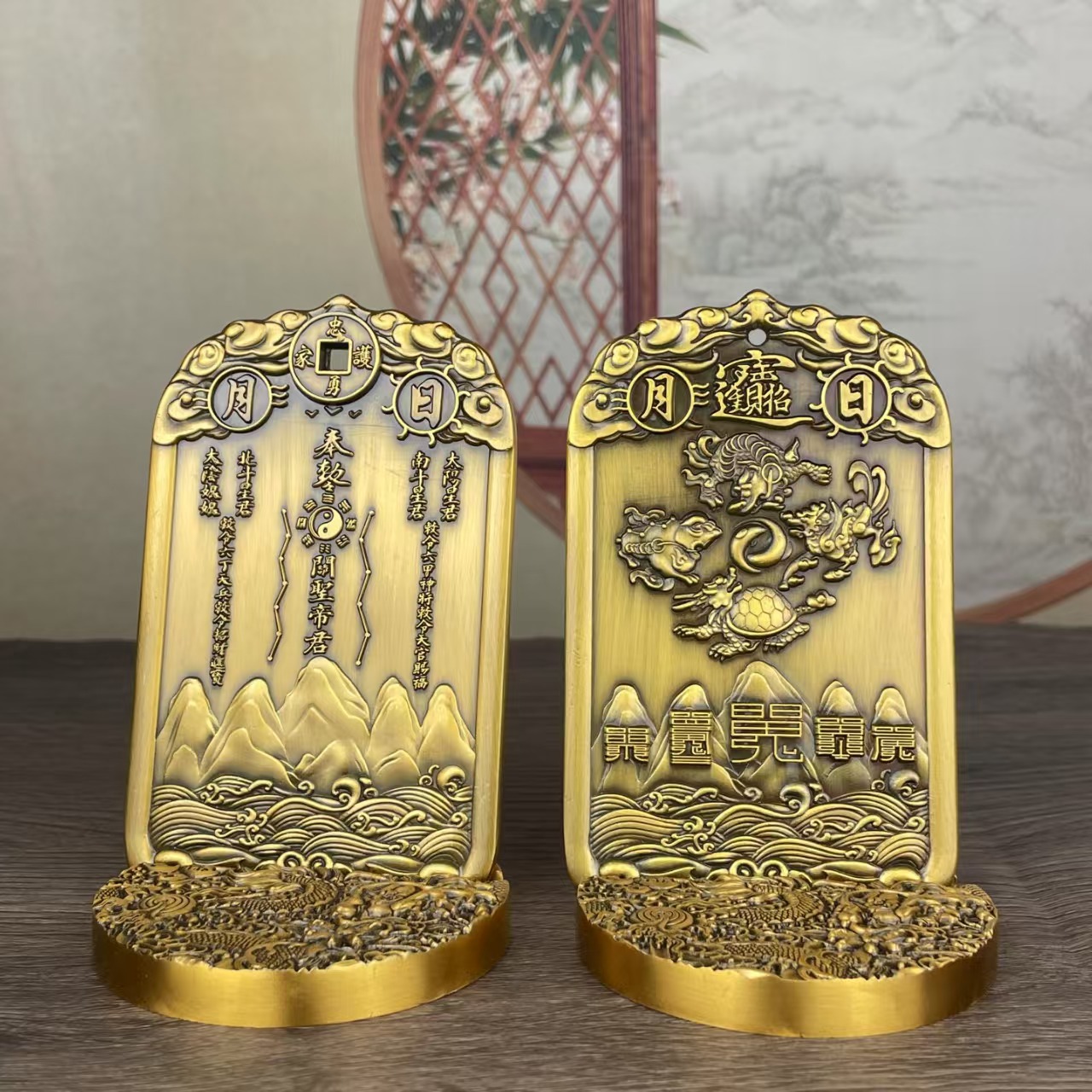 Sacred Five Prosperity Deities Set - Taoist Wealth Altar Decor for Career & Fortune