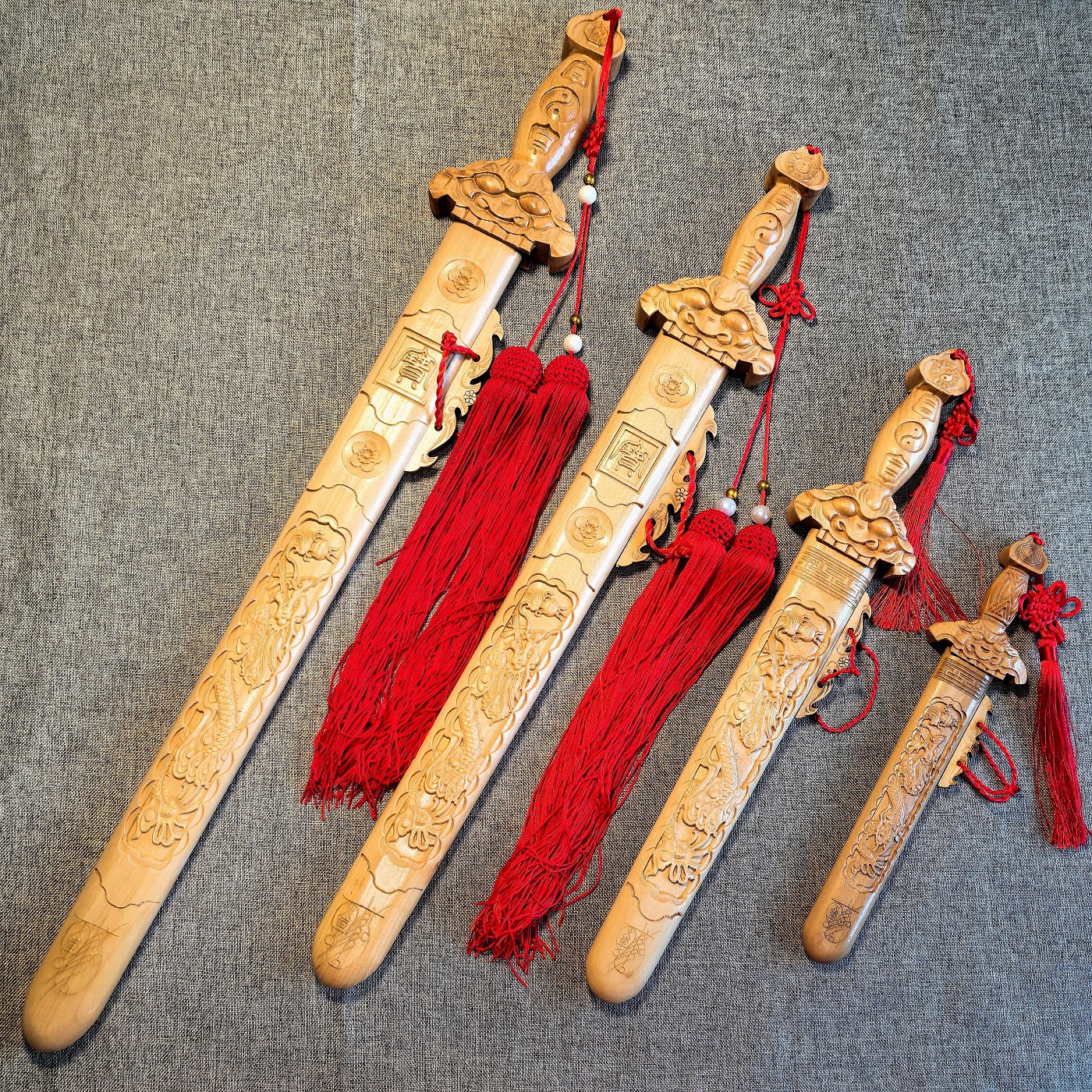 Sacred Celestial Master Sword - Hand-Carved Yin Yang Energy & Home Protection