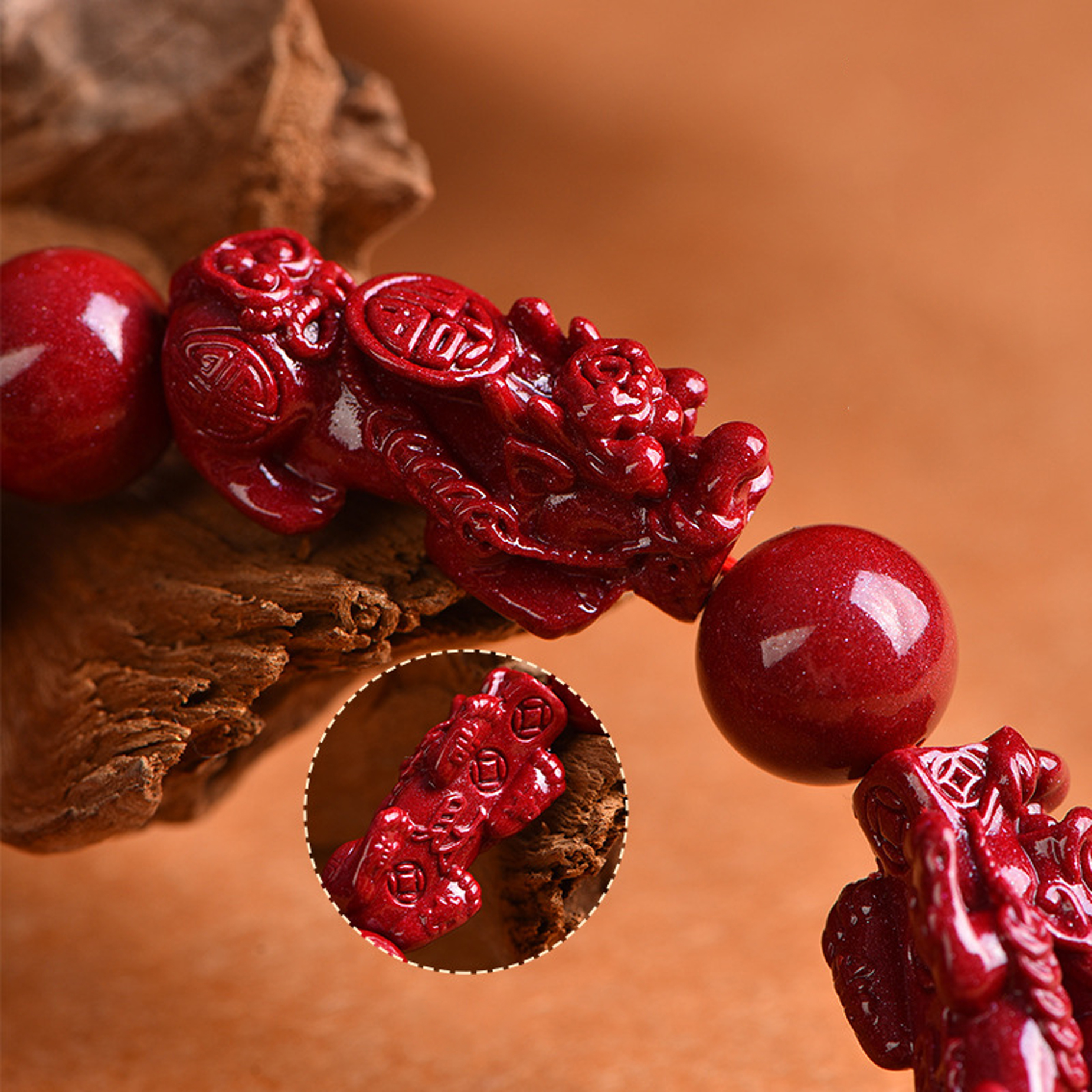 Zodiac Year PI Xiu Vermilion Bracelet - Wealth Attraction & Good Luck Attraction