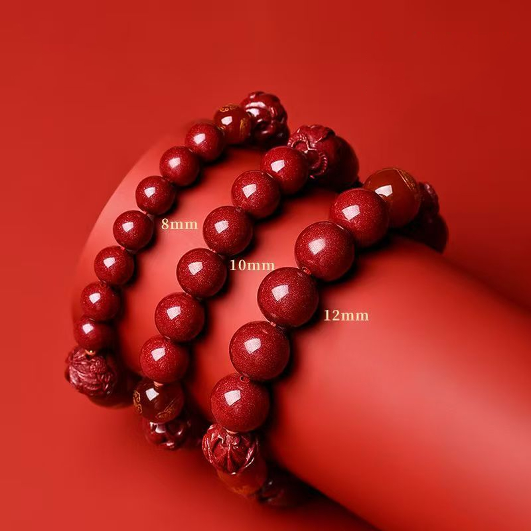 Feng Shui Vermilion,Natural Crystal,Onyx Original Design Bracelet - Wealth Attraction& Good Luck Attraction